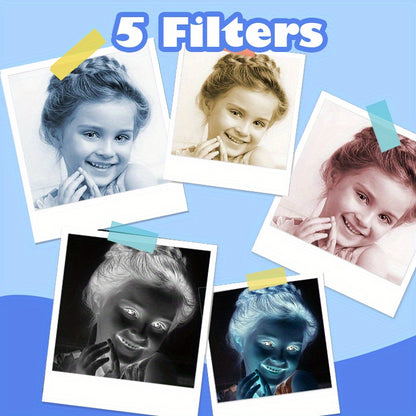 HD Youngsters' Digital Camera with Long Lens - Perfect Gift for Boys & Girls Ages 3-12, Includes 32GB Memory Card, Available in Pink/Purple/Blue/Black