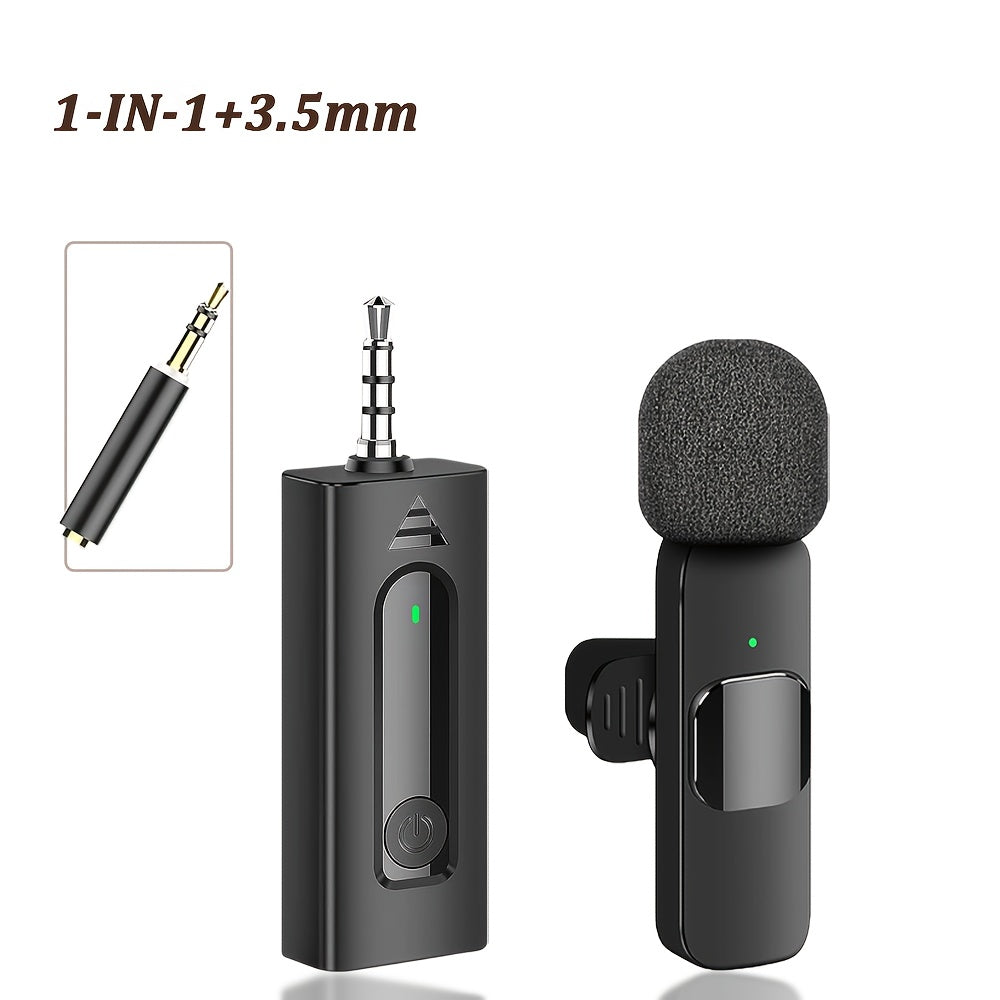 2-in-1 high-performance wireless lavalier microphone with built-in intelligent noise reduction technology, high fidelity sound collection, essential for global speeches, teaching, recording, and video shooting, professional g