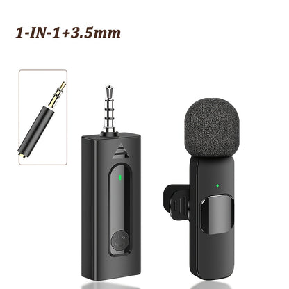 2-in-1 high-performance wireless lavalier microphone with built-in intelligent noise reduction technology, high fidelity sound collection, essential for global speeches, teaching, recording, and video shooting, professional g