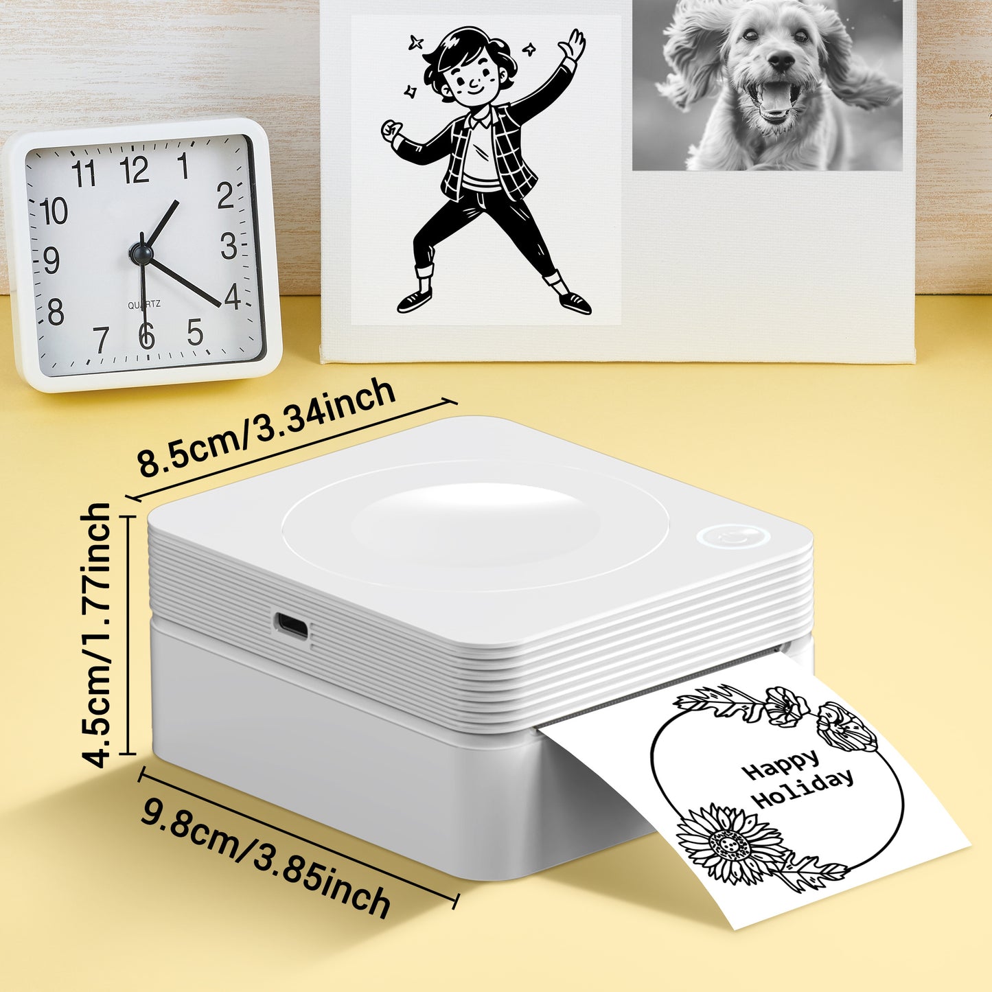 Mini Label Printer Self-Adhesive Labels, Portable Label Printer, P31S&P21&PM220 Combination of Different Designs, No Ink or Toner Required, Wireless Connectivity, For iOS and Android, For Home, Office and School, For Storage