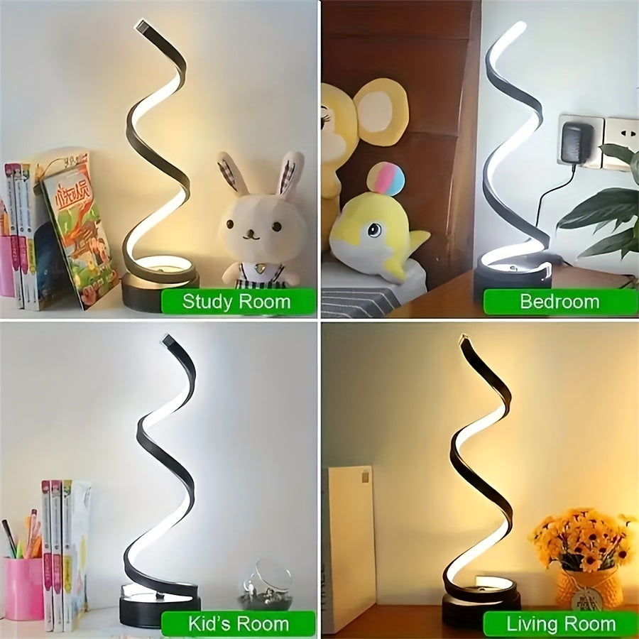 Modern LED Desk Lamp with USB-Powered Lighting - Adjustable Brightness, USB-Powered Table Light