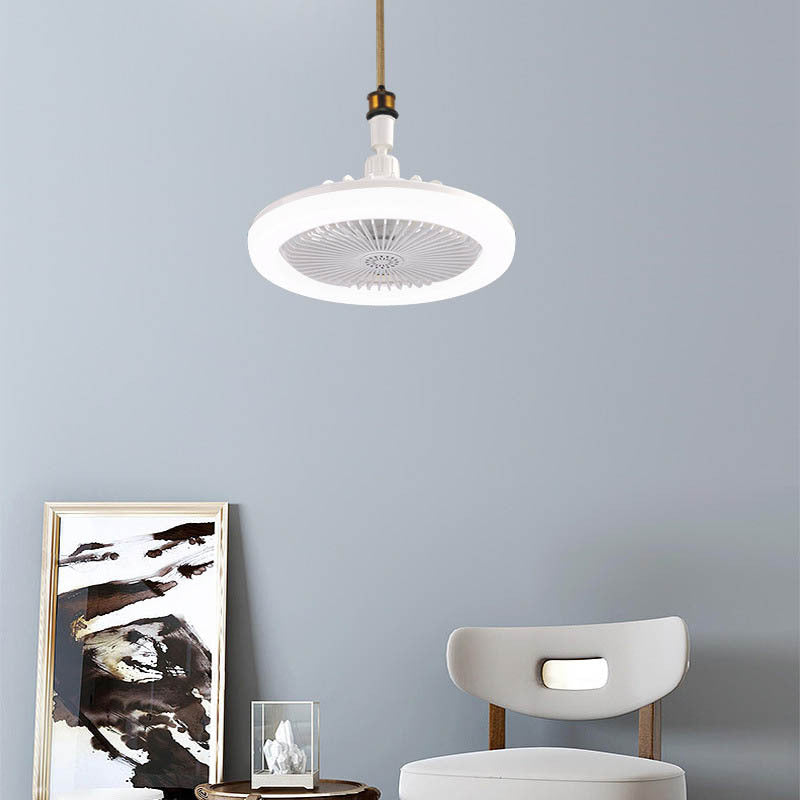 50W 25.4cm LED Smart Ceiling Fan Light with Remote Control, Color Changing and Dimming Features, 2In1 360 degrees Ceiling Fan with Light | E26/27 Socket, Dual Function Cooling and Lighting, Timing, Suitable for for Bedroom, k