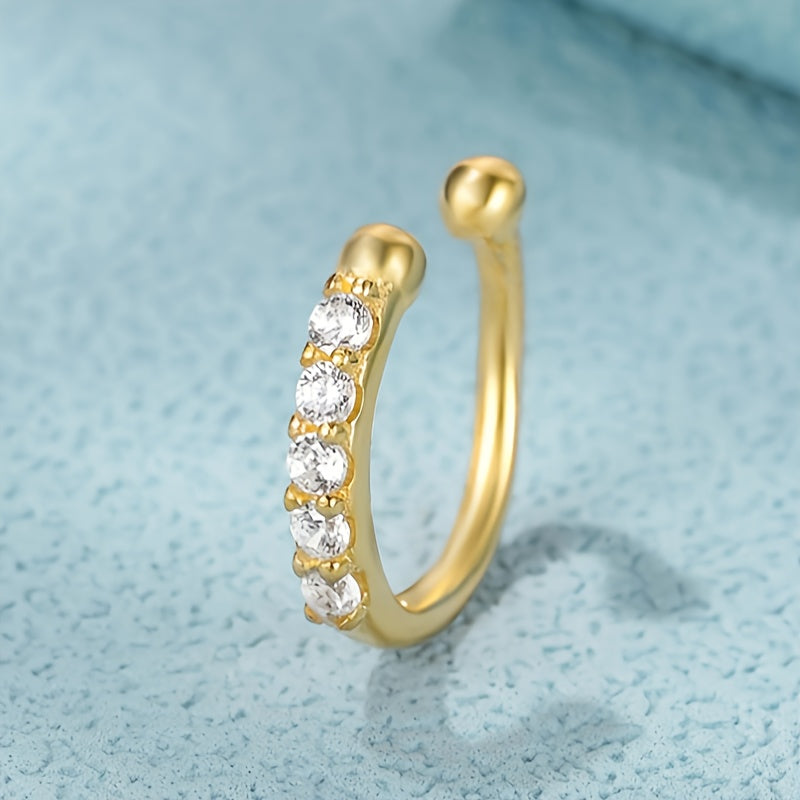 2pcs Bohemian Summer Sexy Style False Nose Rings, Adjustable No-Piercing Wearable, Fashion Hip-Hop Accessories