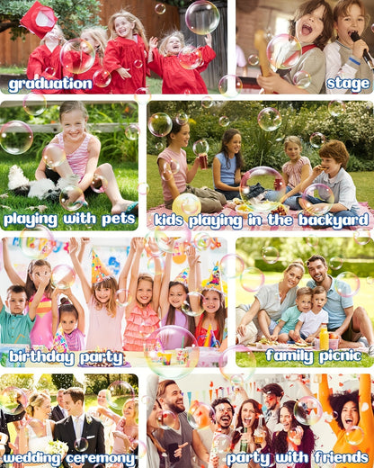 Ultimate Bubble Blaster - 20K+ Bubbles/Min, Dual Fan Portable Outdoor Toy with USB or Battery Power, Perfect for Parties & Christmas Gifts (Bubble Solution & Batteries Not Included)