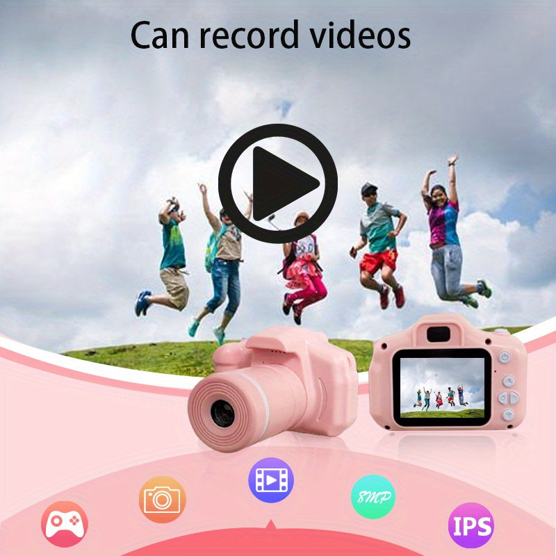 HD Youngsters' Digital Camera with Long Lens - Perfect Gift for Boys & Girls Ages 3-12, Includes 32GB Memory Card, Available in Pink/Purple/Blue/Black