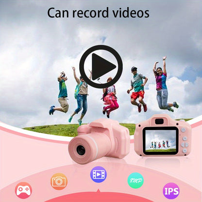 HD Youngsters' Digital Camera with Long Lens - Perfect Gift for Boys & Girls Ages 3-12, Includes 32GB Memory Card, Available in Pink/Purple/Blue/Black