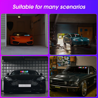 Programmable LED Sign Light with APP & USB Control, Text/Scrolling Messages, Dimmable Brightness, Wireless Smart - Flexible Matrix Panel for Garage, Car Dealership, Store, Home, Valentine's/Christmas Decorations - USB-Powered