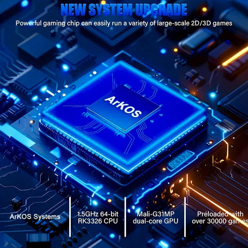 R36S Retro Handheld Game Console - ArkOS, Long Battery Life 3000mAh, USB Charging, Supports Multiple Formats, 3.5-inch Display, Large Storage Capacity-