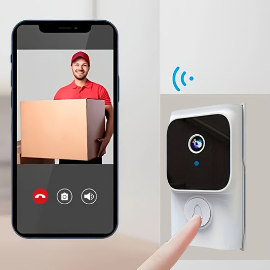 Smart Video Doorbell Wireless HD Video Doorbell Camera with Night Vision, WiFi Security, Two-Way Audio, Photo & Recording, APP Control, Voice Change, Smart Home Intercom