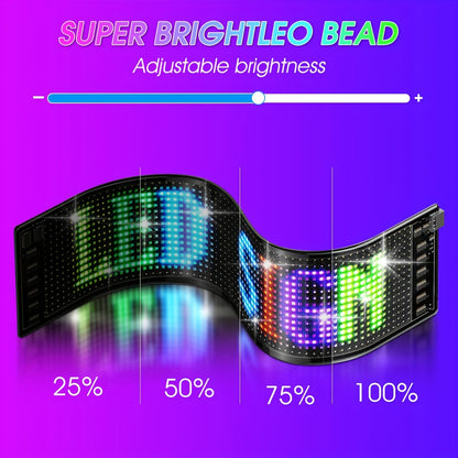 Programmable LED Sign Light with APP & USB Control, Text/Scrolling Messages, Dimmable Brightness, Wireless Smart - Flexible Matrix Panel for Garage, Car Dealership, Store, Home, Valentine's/Christmas Decorations - USB-Powered