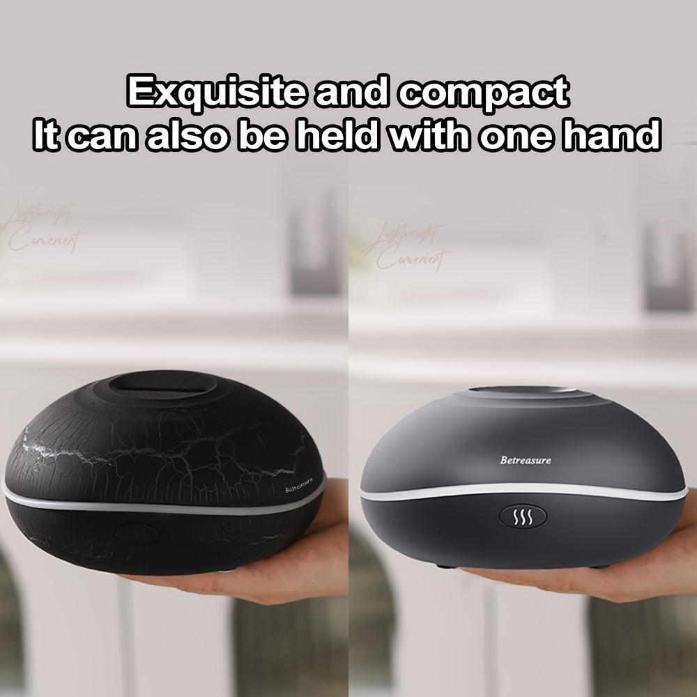 200ml Cool Crack Nebula Diffuser with Flame Effect, Auto Shut-off to Prevent Overheating, Long-lasting Mist, Compact and Space-saving Indoor Humidifier