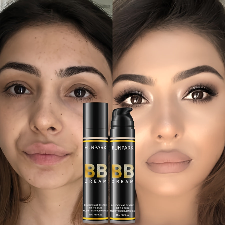 Funpark BB Cream Cream - Lightweight, Non-Sticky Liquid Foundation for All Skin Types, Nature Finish, Adjusts Skin Tone, Boosts Radiance and Clarity, 30ml/1.01fl.oz