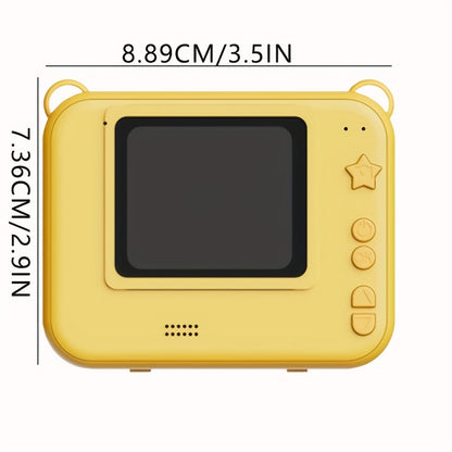 Kids Camera, Instant Print Digital Camera - 1500mAh Rechargeable Battery, Flash, Music, Games, Delayed Printing (10s/5s/3s), USB Charging