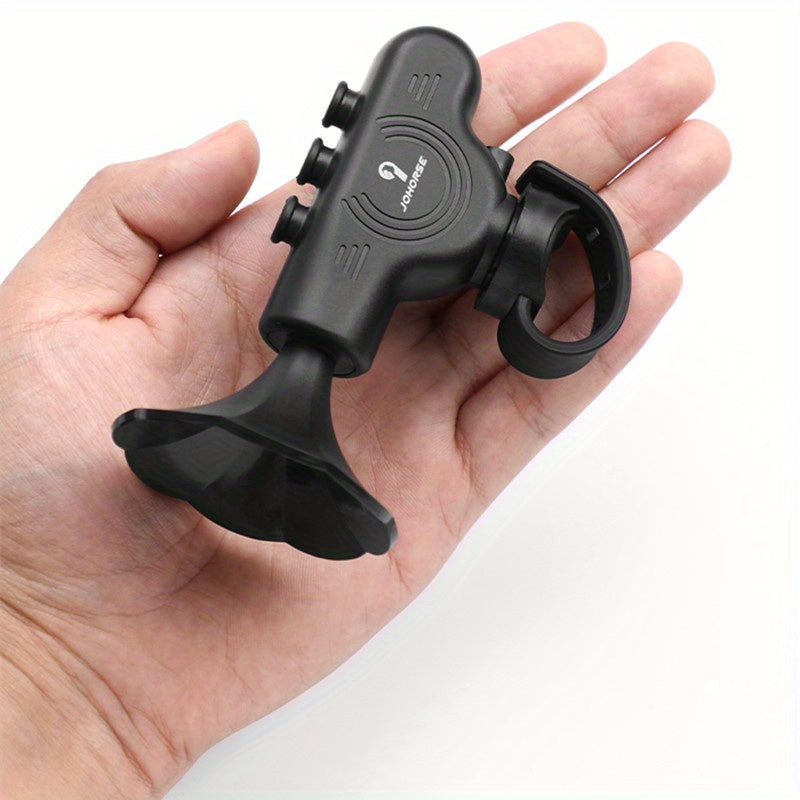 Black ABS Bicycle Horn Bell - Loud Electric Car Horn with Decorative Riding Ring for Motorcycle & Bicycle Handlebars, Enhances Safety & Style, Bike Accessories