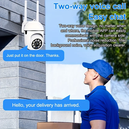 A 1440P Wi-Fi Smart Home Security Camera - 355° Pan-Tilt-Zoom, Color Night Vision, Two-Way Audio, Pet Motion Tracking, Indoor/Outdoor, Wireless, Motion Detection, Real-Time App Viewing, Two-Way Communication - Easy to Instal