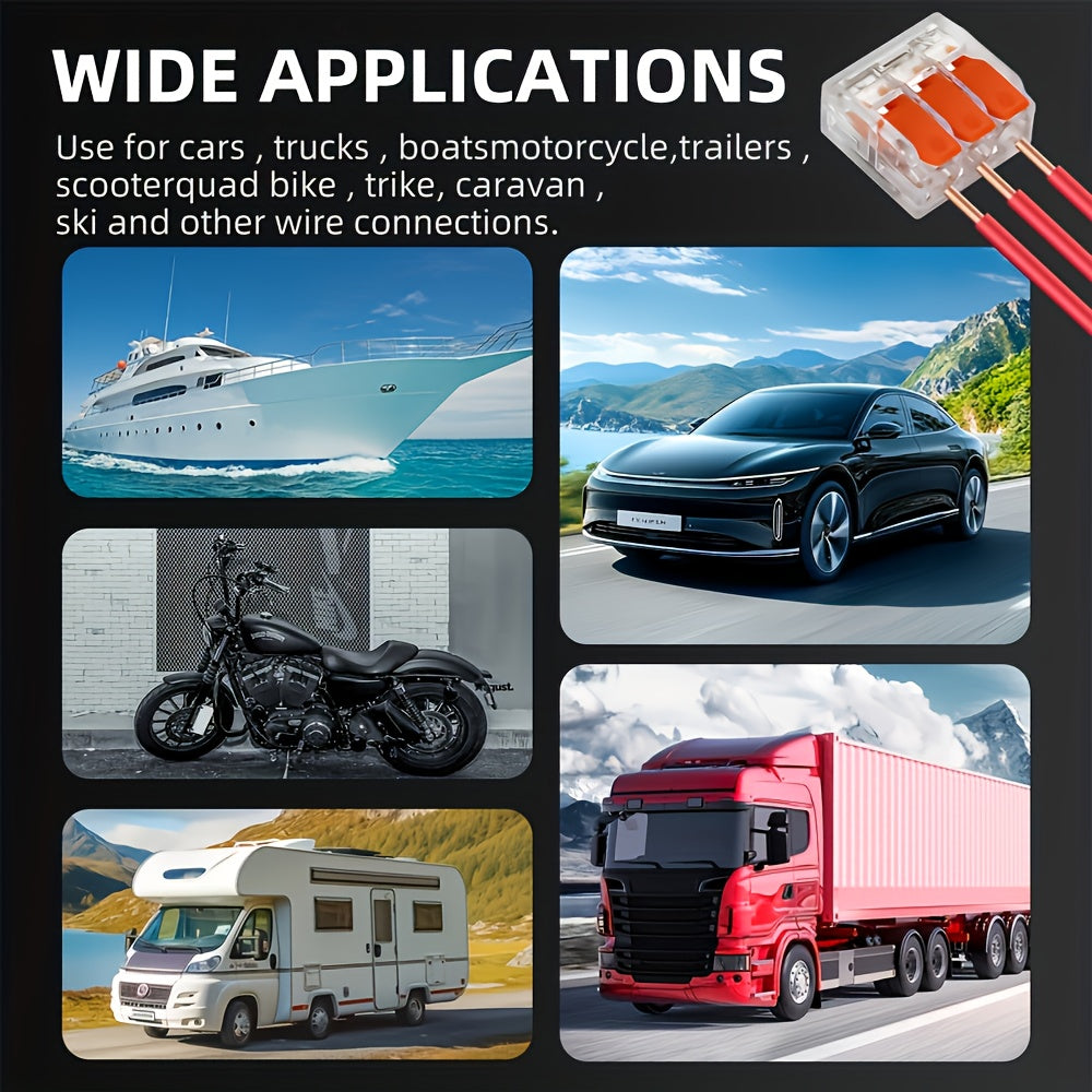 New Style Lever Line Electrical Connectors Kits, 90pcs Quick Electrical Connectors, 28-12AWG, Compact Wire Connectors, 45x2Inputs, 30x3Inputs, 15x5Inputs, Push in Electrical Connection Terminals