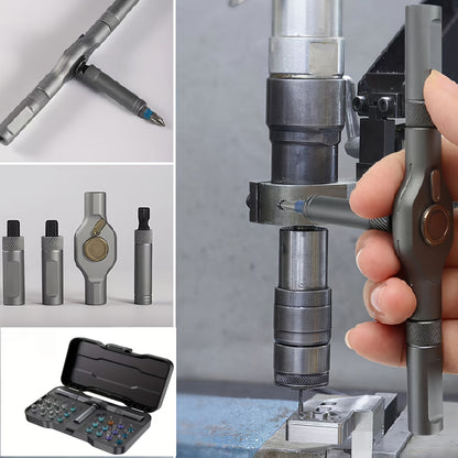 Compact 25-in-1 Magnetic Ratchet Screwdriver Set Detachable Handle & Precision Bits | for Phone/Watch/PC Repair | Home DIY Toolkit with Chrome Vanadium Steel