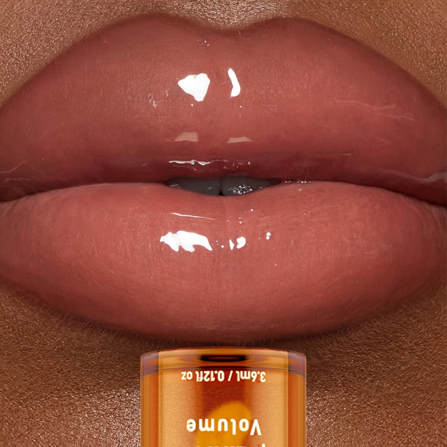1pc KAFURUX PLUMP Lip Oil, Tinted Liquid Formula, High Shine Finish, Moisturizing Hydration, Fuller Lips Effect, Suitable for All Skin Types