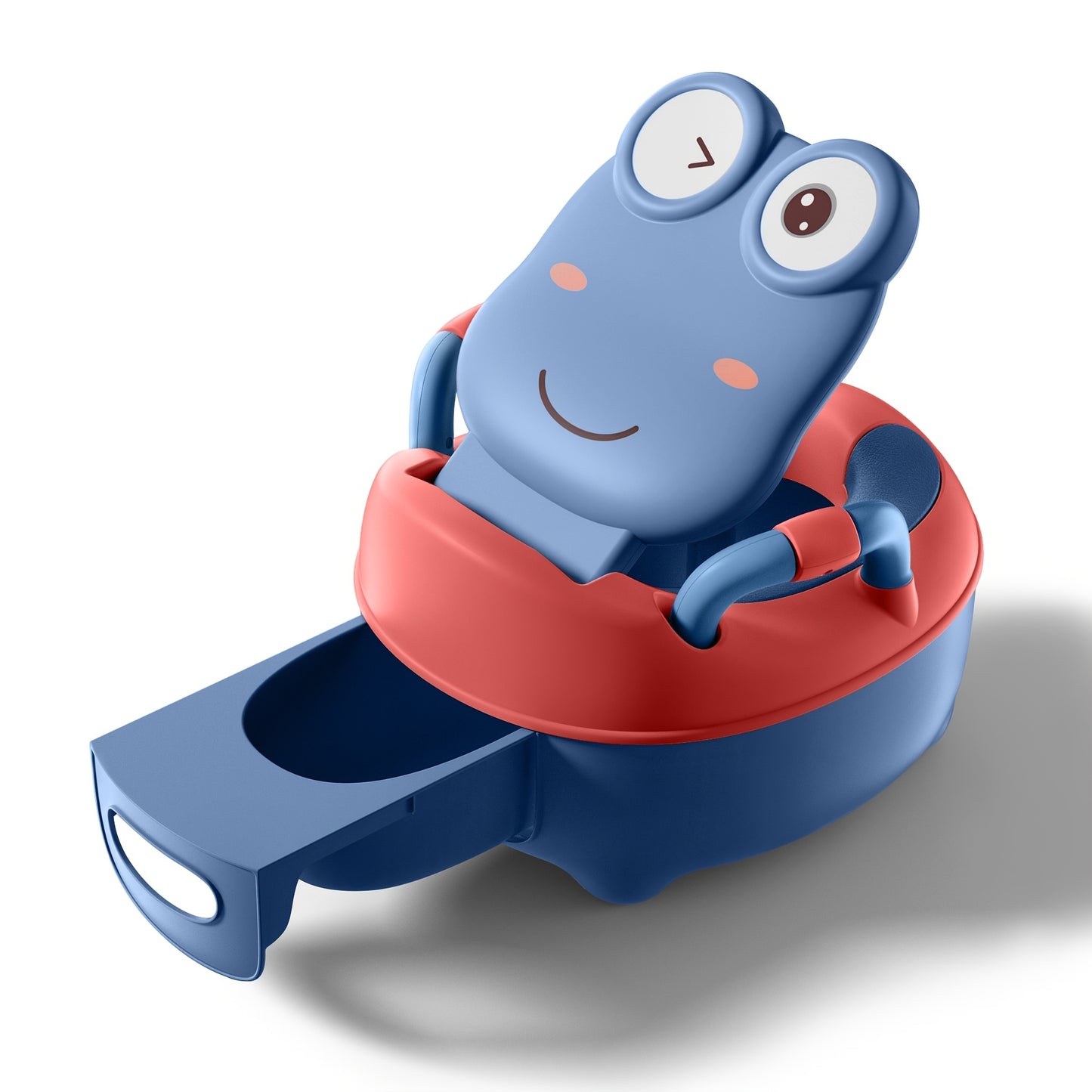 Baby Toilet, Toddler Potty Training Toilet with Toilet Brush, 19. 5cm/21cm High Children's Potty, Green/Blue