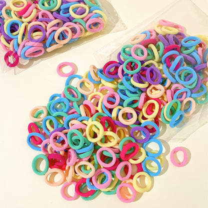 99/200/400/600pcs Sweet High Elasticity Durable Hair Ties for Girls, Cute Fashion Girl's Gift