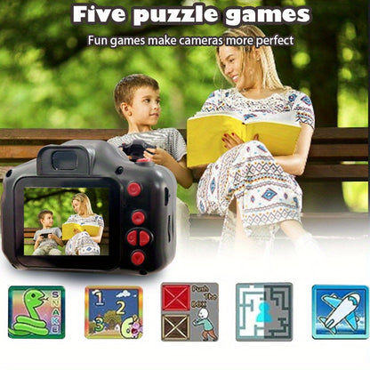 HD Youngsters' Digital Camera with Long Lens - Perfect Gift for Boys & Girls Ages 3-12, Includes 32GB Memory Card, Available in Pink/Purple/Blue/Black