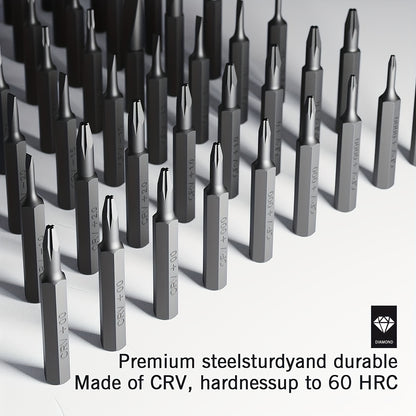 115 in 1/132 in 1 Precision Screwdriver Set - Magnetic Driver Heads, Torx and Hex Keys, Chrome Vanadium Steel, Anti-Corrosion Surface Treatment, Non-Slip Grip, for Computer and Mobile Phone Repair, Mechanic Tool Kit | Hex and
