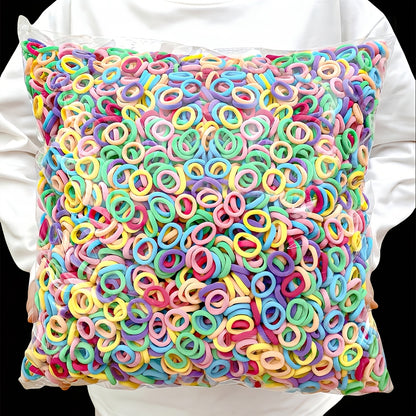 99/200/400/600pcs Sweet High Elasticity Durable Hair Ties for Girls, Cute Fashion Girl's Gift