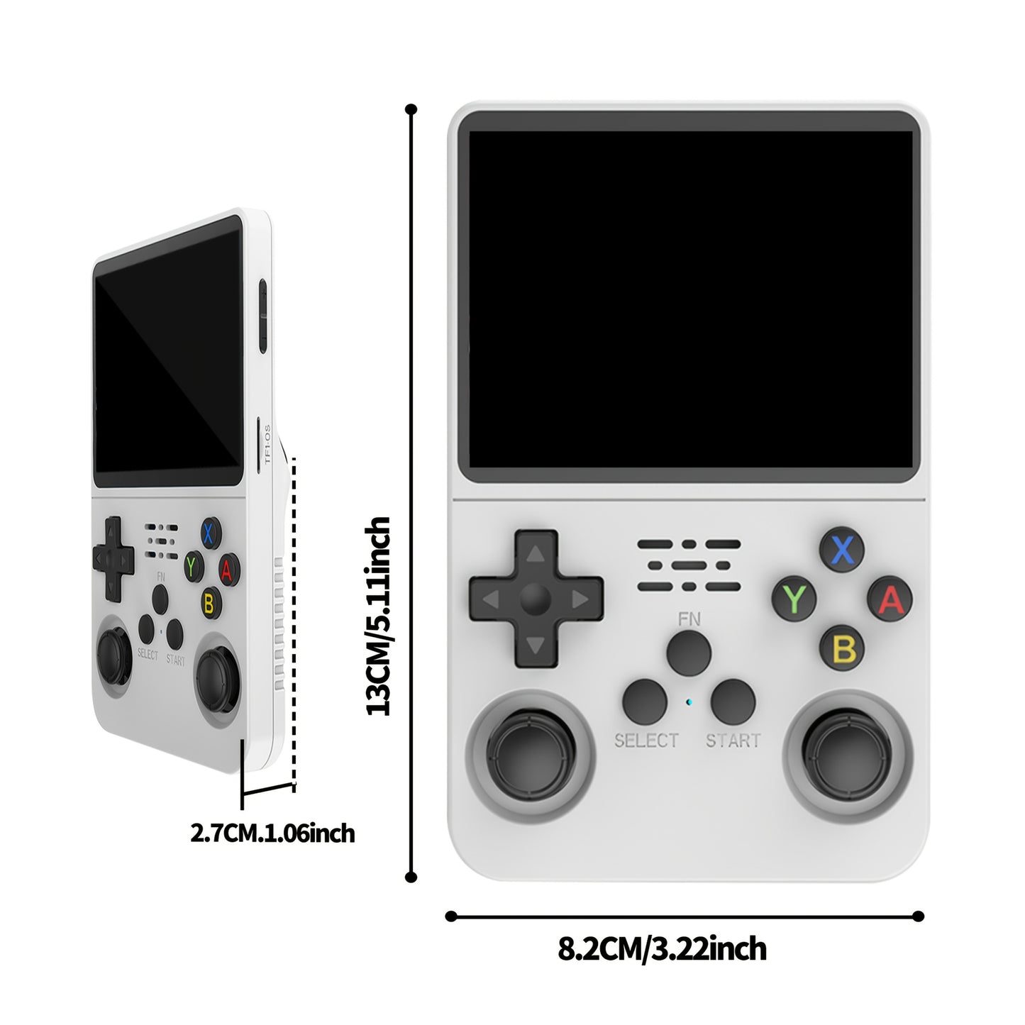 R36S Retro Handheld Game Console - ArkOS, Long Battery Life 3000mAh, USB Charging, Supports Multiple Formats, 3.5-inch Display, Large Storage Capacity-