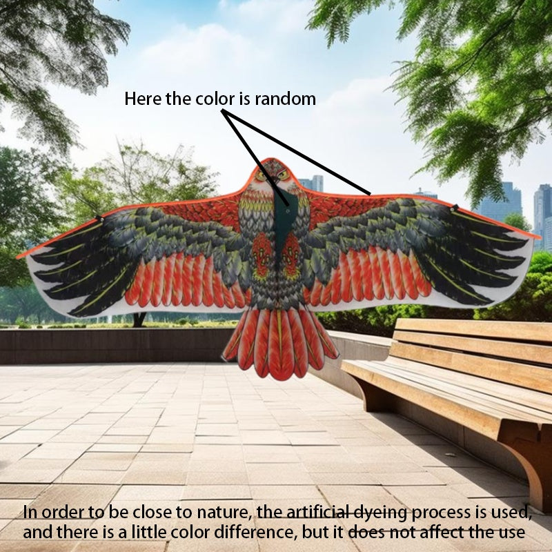 Extra Large Eagle Kite - 110.01cm Wingspan with Long Lines (30.0meter Total), Realistic Brown/Red/Black Feather Design - Heavy-Duty kite for Outdoor Flying, Birthday Parties, Kite Fighting - Ideal for Adults & Teens - Availab