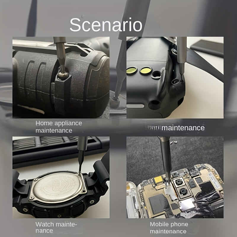 1pc 25in 1 precision screwdriver set, mobile phone and tablet removal Multi-function repair tool, durable plastic, no charging - with various drill bits